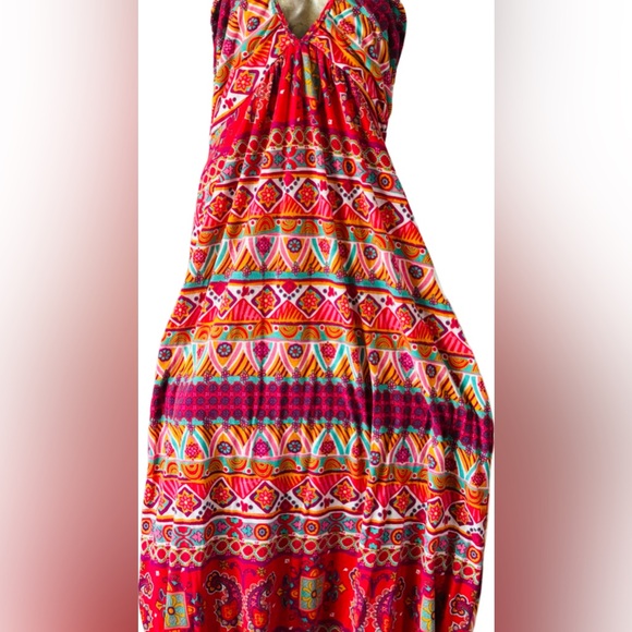 Boho style long halter backless dress - Picture 5 of 6